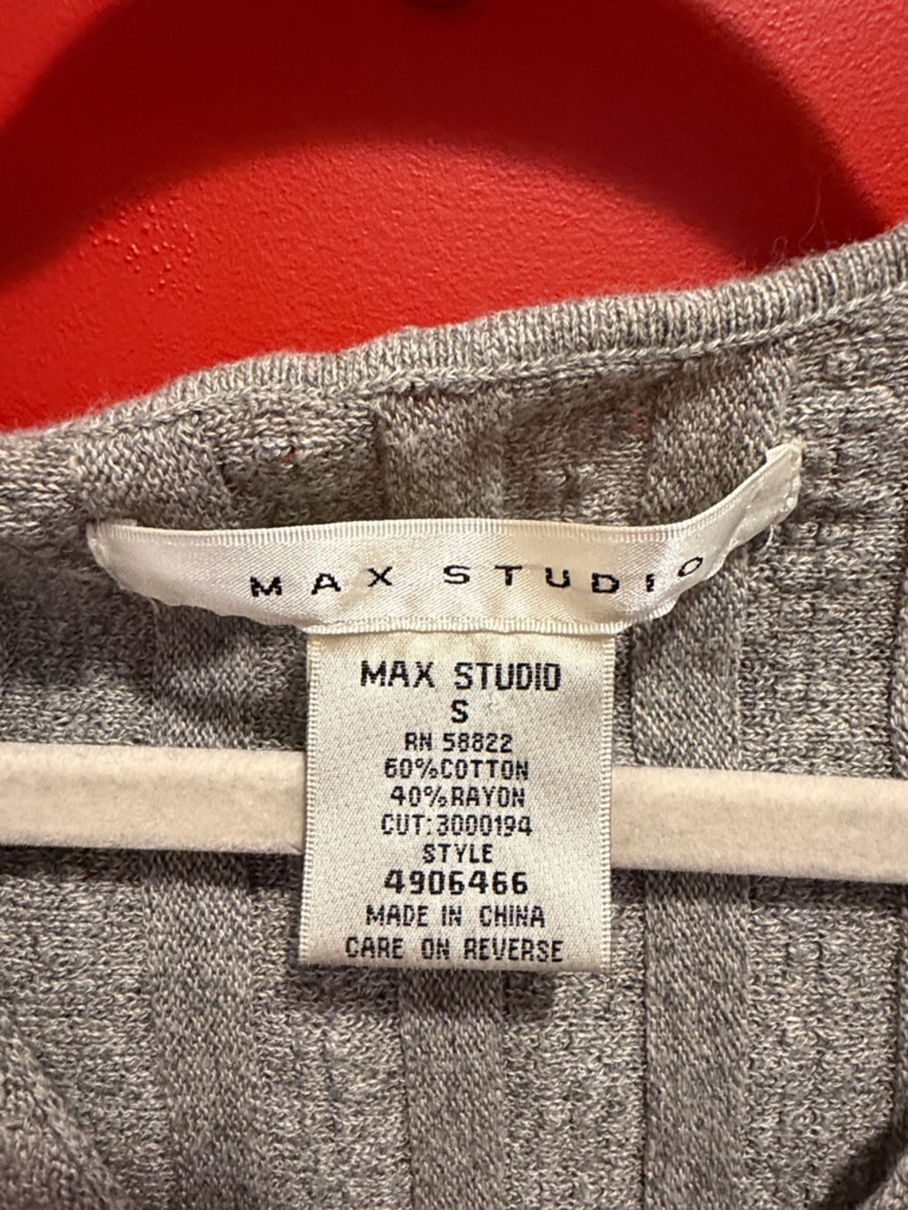 Mois Studio Gray Ribbed V-Neck Midi Dress - Picture 3 of 4